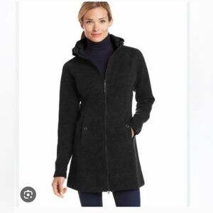 Outdoor research salida long fleece hooded jacket charcoal size m